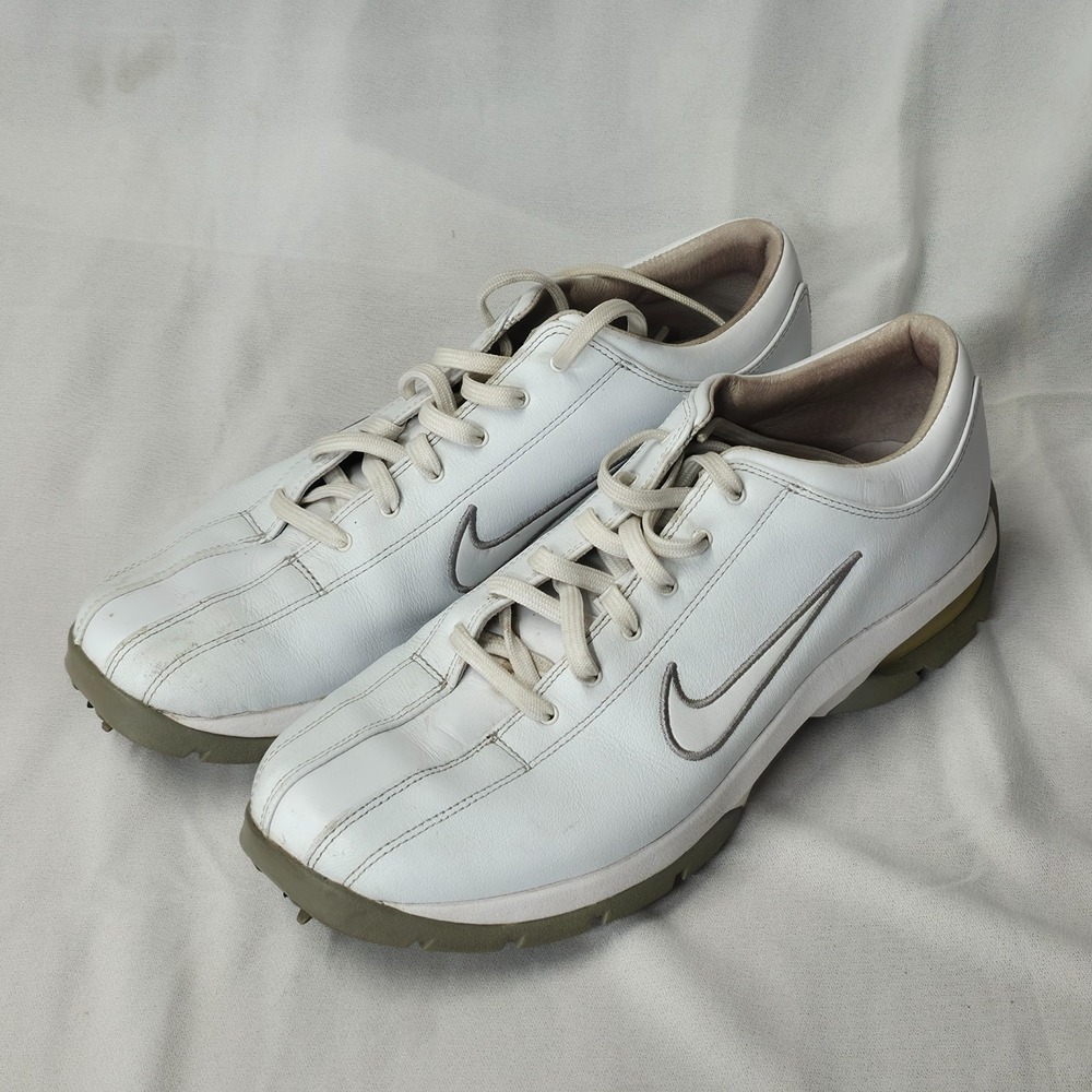 Nike Air 307422-111 Golf Giddy Up Women's White Leather Golf Shoes Size 7.5
